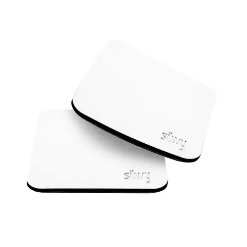 Metal Nano Gel Pads, Square with Leather Coating, Set of 2, White Metal Nano Gel Pads, Square with Leather Coating, Set of 2, White