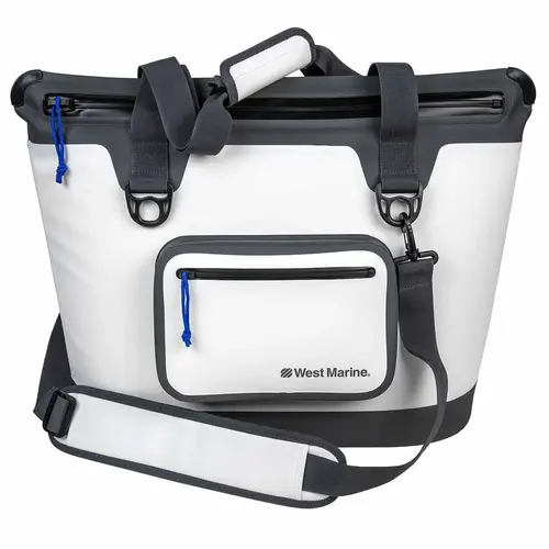 Soft Sided Cooler, 30 Can, White Soft Sided Cooler, 30 Can, White