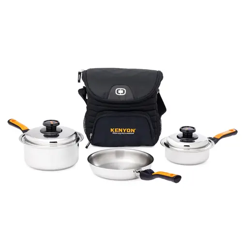 StacKEN Pots & Pan Starter Set With Insulated Carry Bag StacKEN Pots & Pan Starter Set With Insulated Carry Bag