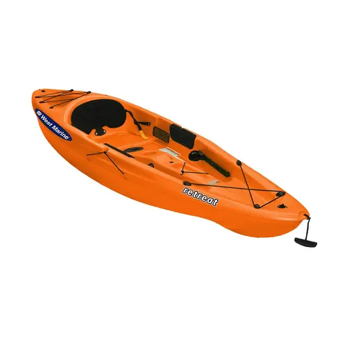 Retreat 10 ft Sit On Top Recreational Kayak, Tangerine Retreat 10 ft Sit On Top Recreational Kayak, Tangerine