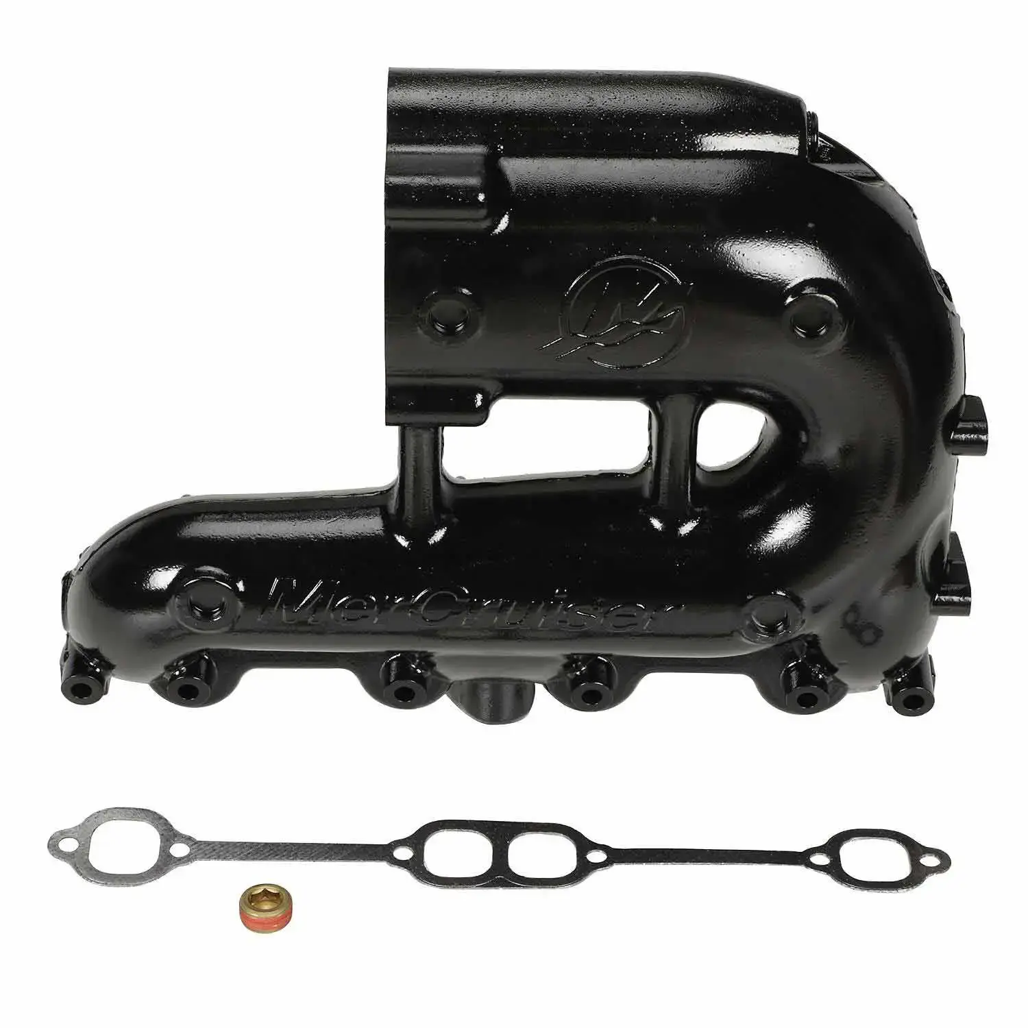 Quicksilver Exhaust Manifold Starboard Side EC Single Catalyst Starboard Side Only on V8 MerCruiser Sterndrive and 8M0103773