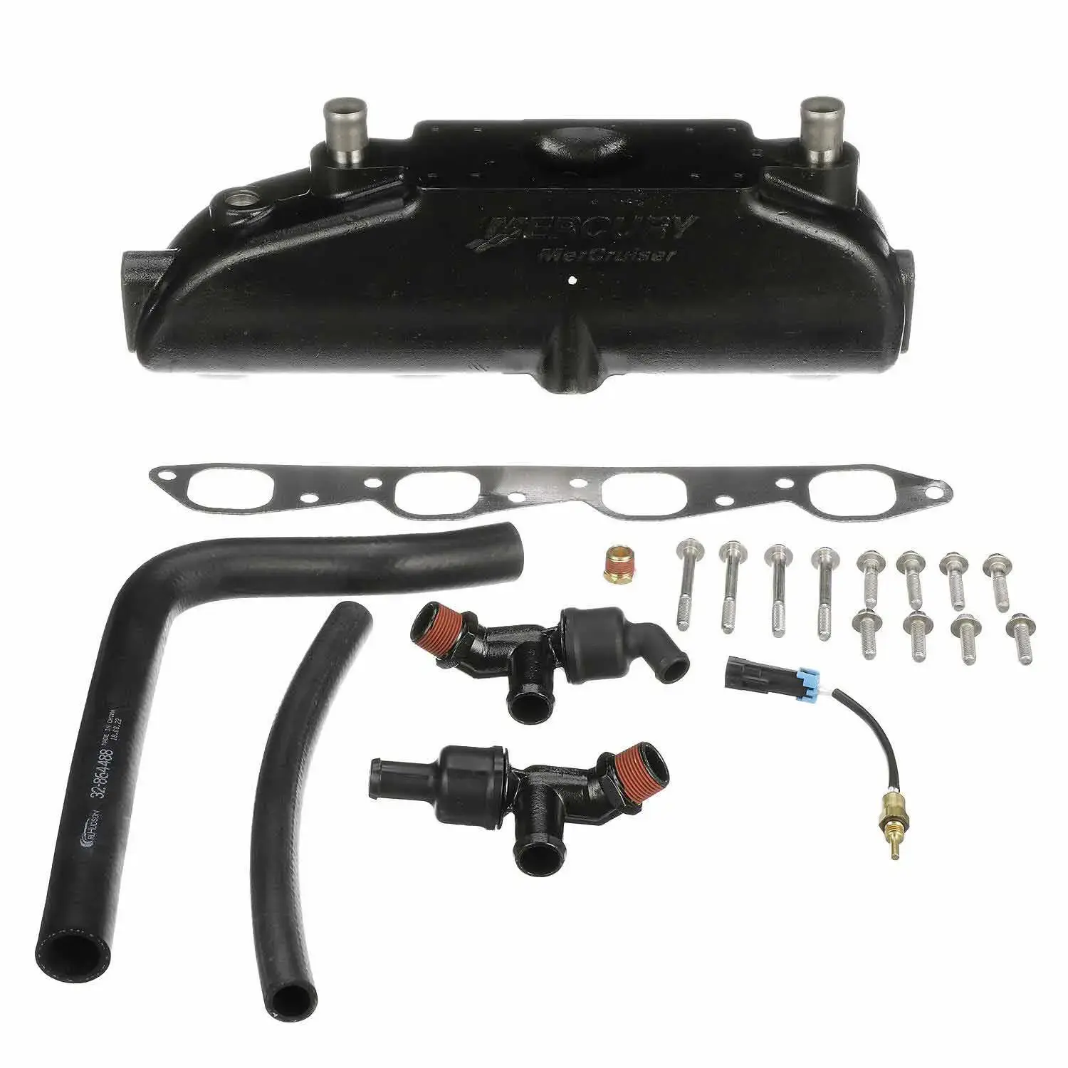 Quicksilver Exhaust Manifold Conversion Kit Use on 496 Magnum and 8.1S MerCruiser Sterndrive and Inboard Engines 866178A02 Quicksilver Exhaust Manifold Conversion Kit Use on 496 Magnum and 8.1S MerCruiser Sterndrive and Inboard Engines 866178A02