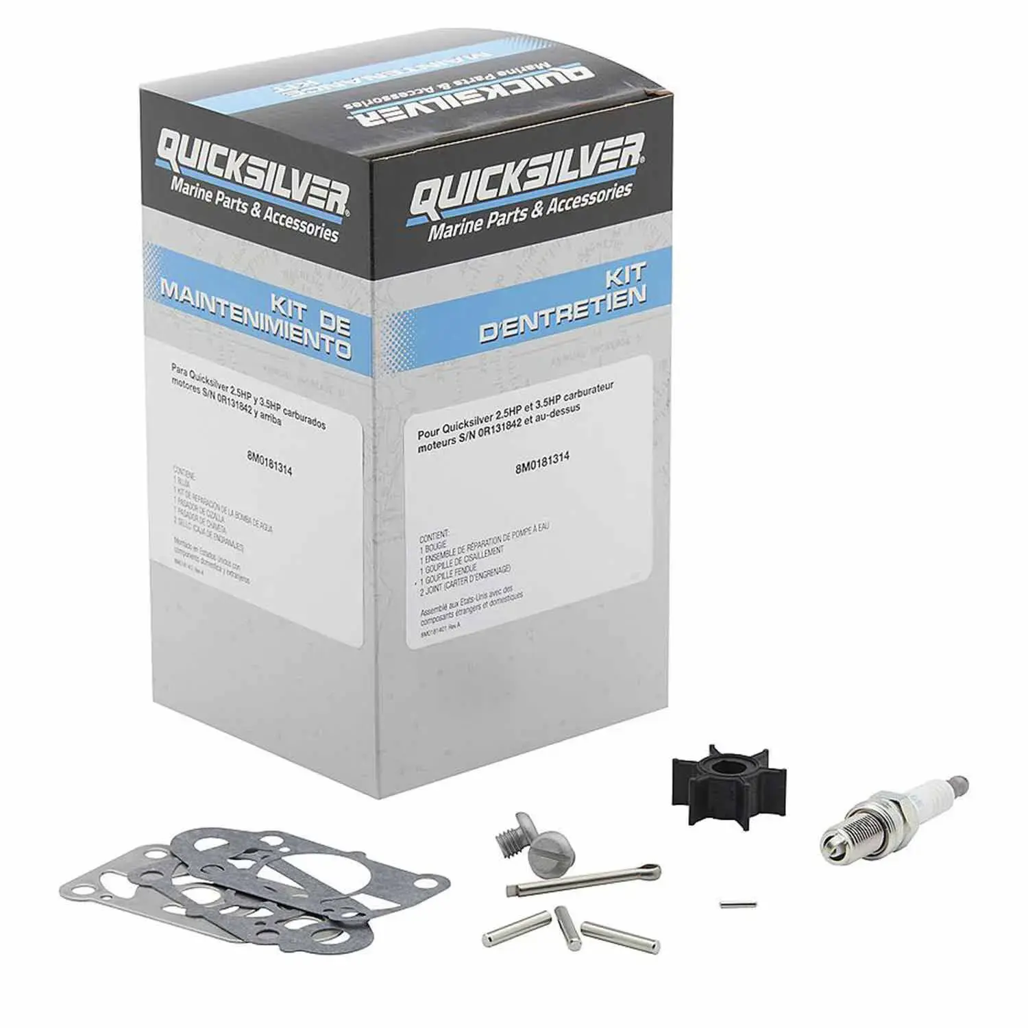 Quicksilver Outboard Service Kit Mercury 2.5/3.5hp Carbureted 8M0181314
