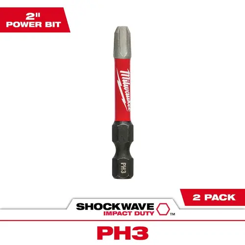 SHOCKWAVE 2" PH3 Impact Bit, 2 Pack SHOCKWAVE 2" PH3 Impact Bit, 2 Pack