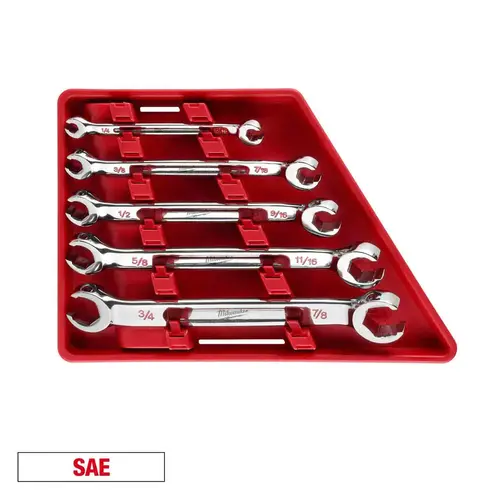 Double End Flare Nut Wrench Set - SAE, 5 Piece Double End Flare Nut Wrench Set - SAE, 5 Piece