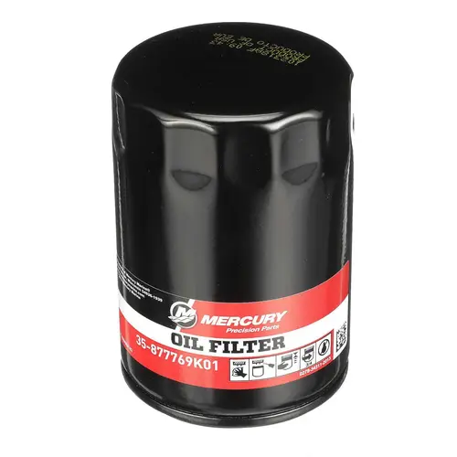 Mercury Verado Oil Filter 877769K01 for Mercury L6 200-350hp Verado and Mercury L6 Racing 400R Outboards Mercury Verado Oil Filter 877769K01 for Mercury L6 200-350hp Verado and Mercury L6 Racing 400R Outboards