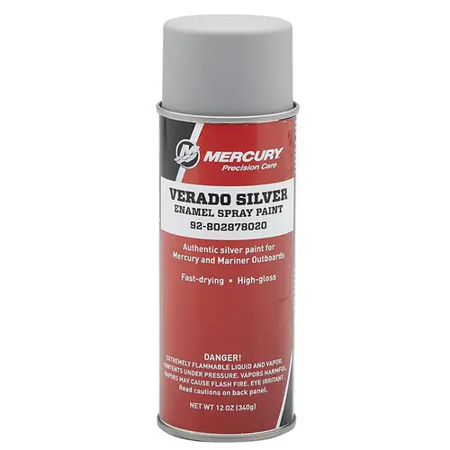 Mercury 802878020 Verado Silver Enamel Spray Paint, 12 oz. Mercury 802878020 Verado Silver Enamel Spray Paint, 12 oz.