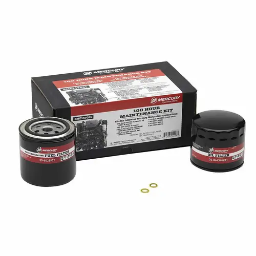 MerCruiser V6 and V8 Sterndrive and Inboard Engine 100 Hour Maintenance Kit MerCruiser V6 and V8 Sterndrive and Inboard Engine 100 Hour Maintenance Kit
