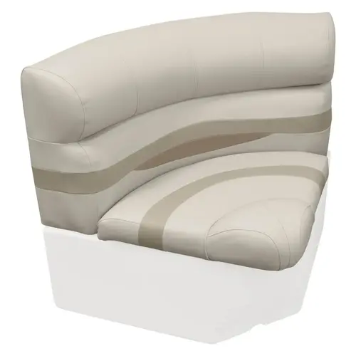 Premier Series Pontoon 28" Radius Corner Cushion Set Platinum / Mocha Java / Khaki Premier Series Pontoon 28" Radius Corner Cushion Set Platinum / Mocha Java / Khaki