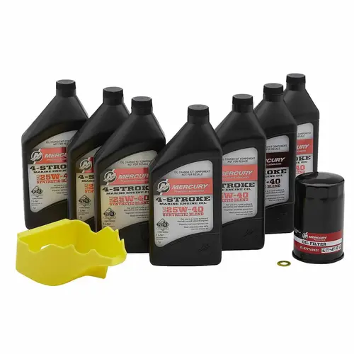 Mercury 8M0188359 SAE 25W-40 4-Stroke Outboard Oil Change Kit for Mercury L6 200-400hp Verado Outboards Mercury 8M0188359 SAE 25W-40 4-Stroke Outboard Oil Change Kit for Mercury L6 200-400hp Verado Outboards