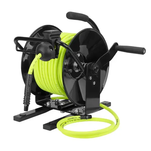 Flexzilla Manual Air Hose Reel Open Face Portable 1/4" 100 ft Flexzilla Manual Air Hose Reel Open Face Portable 1/4" 100 ft