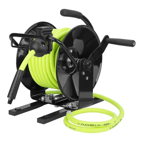 Flexzilla Manual Air Hose Reel Open Face Portable 3/8" 50 ft Flexzilla Manual Air Hose Reel Open Face Portable 3/8" 50 ft