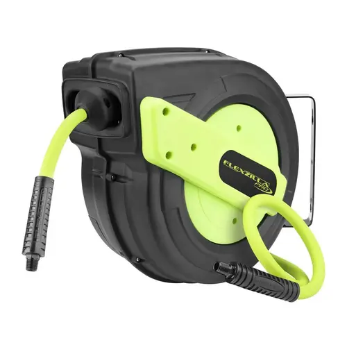Flexzilla Pro Enclosed Plastic Retractable Air Hose Reel 3/8" 50 ft Flexzilla Pro Enclosed Plastic Retractable Air Hose Reel 3/8" 50 ft