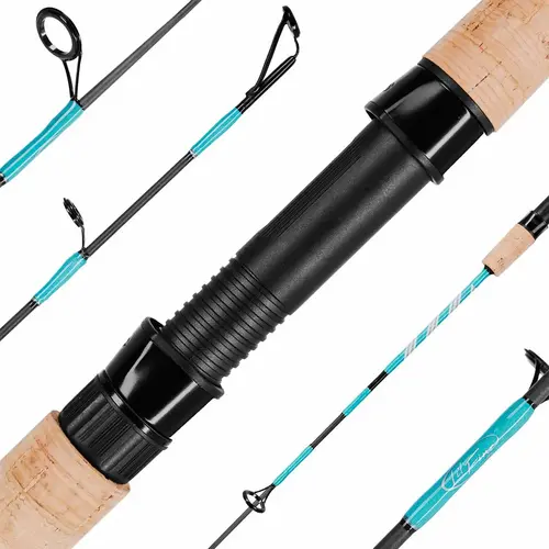 4 ft3" Li'l Finz Kids Spinning Rod, Medium Power, Turquoise 4 ft3" Li'l Finz Kids Spinning Rod, Medium Power, Turquoise