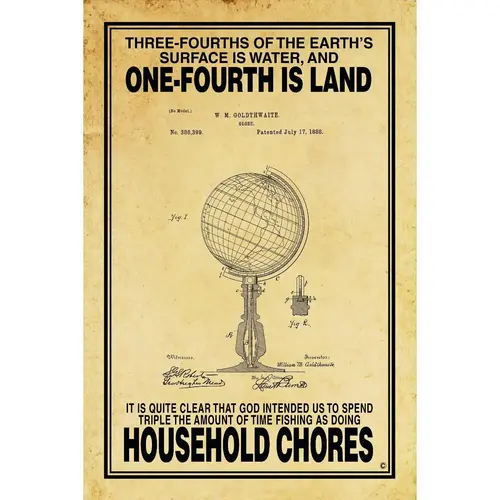 Three-Fourths of the Earth's Surface is Water Poster, Parchment Three-Fourths of the Earth's Surface is Water Poster, Parchment