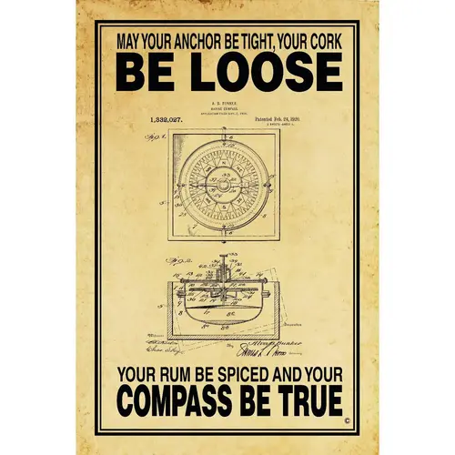 May Your Compass Be True Poster, Parchment May Your Compass Be True Poster, Parchment