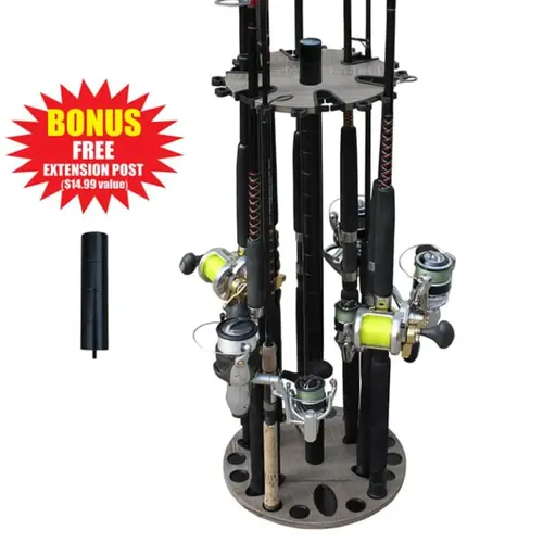 Barn Wood 24 Round Rod Rack w/Extension Post Barn Wood 24 Round Rod Rack w/Extension Post