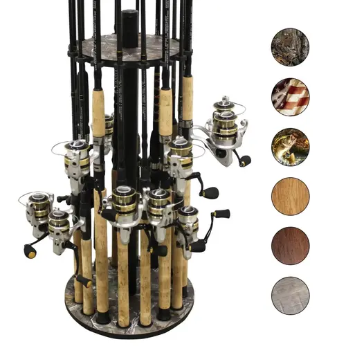 REALTREE 16 Fishing Rod Round Storage Rack REALTREE 16 Fishing Rod Round Storage Rack