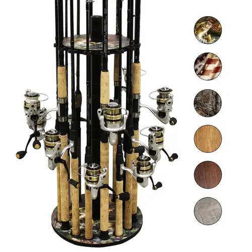 Bass 16 Fishing Rod Round Storage Rack Bass 16 Fishing Rod Round Storage Rack