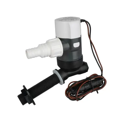 COMMODORE 1100 GPH / 12V E31-Series Angled Livewell/Baitwell Pump 360 degree Rotatable Housing COMMODORE 1100 GPH / 12V E31-Series Angled Livewell/Baitwell Pump 360 degree Rotatable Housing