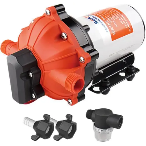 SEAFLO 55 Series Diaphragm Water Pressure Pump 24V, 5.5 GPM, 60 PSI, On-Demand Operation SEAFLO 55 Series Diaphragm Water Pressure Pump 24V, 5.5 GPM, 60 PSI, On-Demand Operation