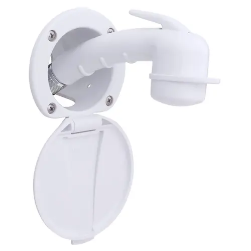 Recessed Shower- Arctic White Cup & Lid, Small Arctic White Sprayer, 6 ft White Rubber Hose Recessed Shower- Arctic White Cup & Lid, Small Arctic White Sprayer, 6 ft White Rubber Hose