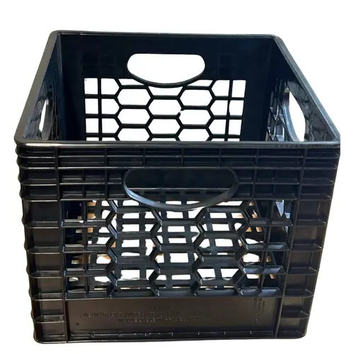 24 Quart Heavy-Duty Black Milk Crates for Storage, Organization, 18.75" x 13" x 11" 24 Quart Heavy-Duty Black Milk Crates for Storage, Organization, 18.75" x 13" x 11"