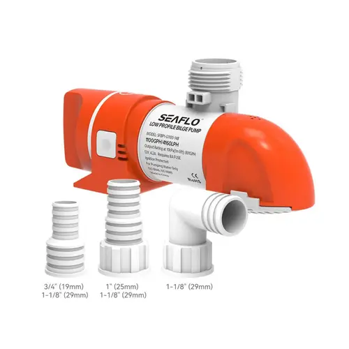SEAFLO 14B Series Narrow Low Profile Time-Sensing Automatic Bilge Pump 12V, 1100 GPH SEAFLO 14B Series Narrow Low Profile Time-Sensing Automatic Bilge Pump 12V, 1100 GPH