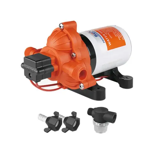 SEAFLO 33 Series 24V DC Diaphragm Pump, 3.0 GPM, 45 PSI, Self-Priming, Run Dry Safe with Built-In Pressure Switch SEAFLO 33 Series 24V DC Diaphragm Pump, 3.0 GPM, 45 PSI, Self-Priming, Run Dry Safe with Built-In Pressure Switch