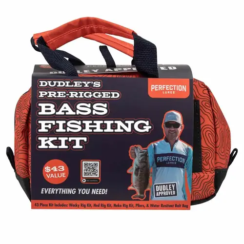 Dudley's Pre-Rigged Bass Fishing Kit with Bait Bag Dudley's Pre-Rigged Bass Fishing Kit with Bait Bag