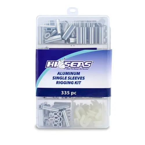 Aluminum Single Sleeves Kit, 285 pc, 25 Small Stainless Steel Thimbles, 25 Large Nylon Thimbles Aluminum Single Sleeves Kit, 285 pc, 25 Small Stainless Steel Thimbles, 25 Large Nylon Thimbles