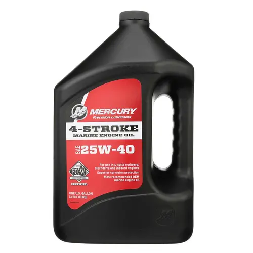 Mercury 25W-40 4-Stroke Marine Engine Oil, 1 Gallon Mercury 25W-40 4-Stroke Marine Engine Oil, 1 Gallon