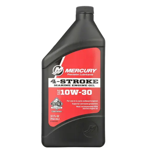 Mercury 10W-30 4-Stroke Mineral Marine Engine Oil, 1 Quart Mercury 10W-30 4-Stroke Mineral Marine Engine Oil, 1 Quart