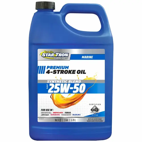 Star Tron 4-Stroke 25W-50 Marine Engine Oil, Synthetic Blend Star Tron 4-Stroke 25W-50 Marine Engine Oil, Synthetic Blend