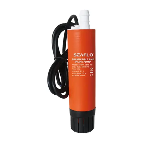 Submersible/Inline Transfer Pump for Diesel/Freshwater/Saltwater, 500 GPH, 12V Submersible/Inline Transfer Pump for Diesel/Freshwater/Saltwater, 500 GPH, 12V
