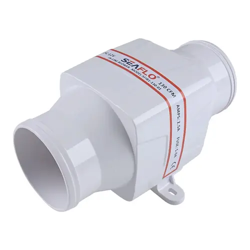 SEAFLO In-Line Blower, 24V 130 CFM 3" Marine Ventilation Fan SEAFLO In-Line Blower, 24V 130 CFM 3" Marine Ventilation Fan