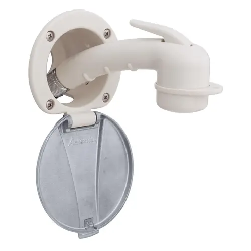 Recessed Shower Warm White Cup with Stainless Steel Lid, Small Warm White Sprayer, 6 ft Stainless Steel Hose Recessed Shower Warm White Cup with Stainless Steel Lid, Small Warm White Sprayer, 6 ft Stainless Steel Hose