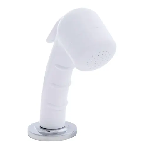 Deck-Mount Sprayer Small Arctic White Sprayer No Hook, 10 ft White Rubber Hose, Low Profile Holder Deck-Mount Sprayer Small Arctic White Sprayer No Hook, 10 ft White Rubber Hose, Low Profile Holder