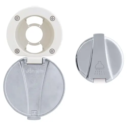 Recessed Cup & Lid Set Stainless Steel Lid / Plastic Cup Warm White Recessed Cup & Lid Set Stainless Steel Lid / Plastic Cup Warm White