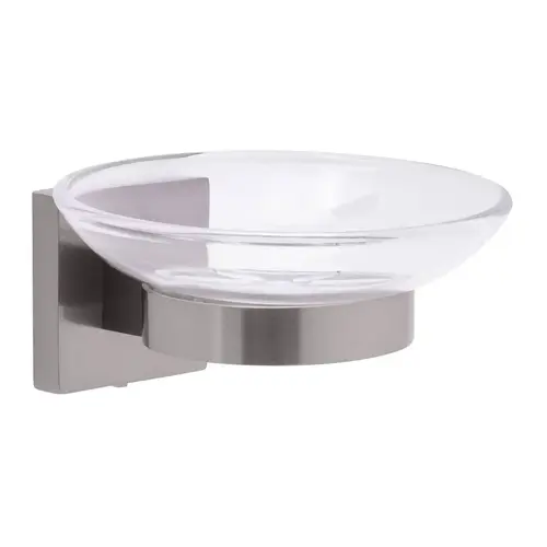 Erissa Soap Dish Plastic Dish Brushed Nickel Erissa Soap Dish Plastic Dish Brushed Nickel