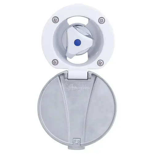 Trinidad Recessed Control Valve Cold Only, Arctic White Cup with Stainless Steel Lid, Chrome Trinidad Handle Trinidad Recessed Control Valve Cold Only, Arctic White Cup with Stainless Steel Lid, Chrome Trinidad Handle