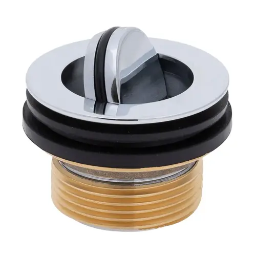 1-1/2" Drain, Flip Drain no Overflow, Straight, 1-1/4"-M Thread Adapter Chrome 1-1/2" Drain, Flip Drain no Overflow, Straight, 1-1/4"-M Thread Adapter Chrome