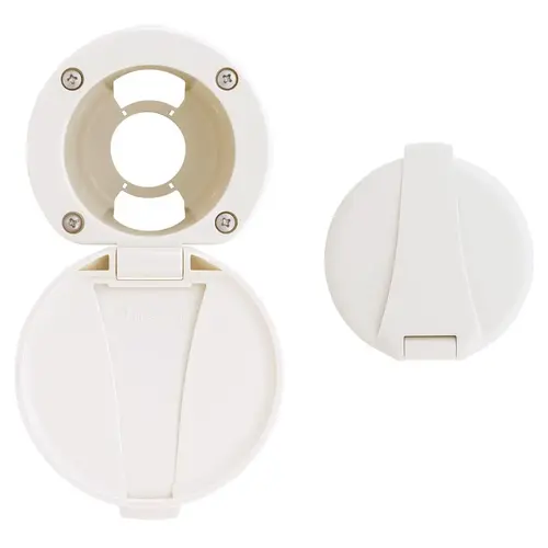 Recessed Cup & Lid Set All Plastic Warm White Recessed Cup & Lid Set All Plastic Warm White