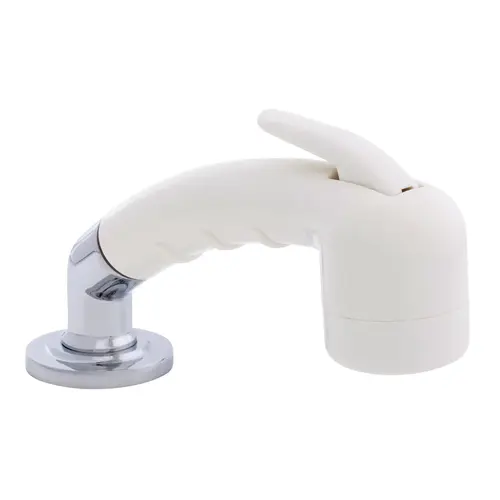 Deck-Mount Sprayer Small Warm White Sprayer No Hook w/Elbow, 6 ft Stainless Steel Hose, Low Profile Holder Deck-Mount Sprayer Small Warm White Sprayer No Hook w/Elbow, 6 ft Stainless Steel Hose, Low Profile Holder
