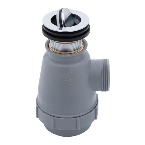 1-1/2" Drain, Flip Trap Sink Drain no Overflow, 1-1/4"-M Thread Chrome 1-1/2" Drain, Flip Trap Sink Drain no Overflow, 1-1/4"-M Thread Chrome