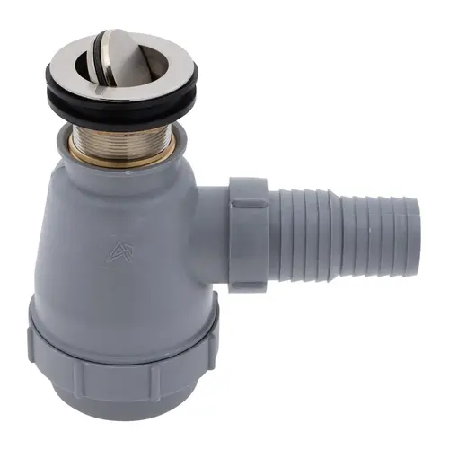 1-1/2" Drain, Flip Trap Sink Drain no Overflow, 1-1/4" & 1-1/2" Hose Barb Brushed Nickel 1-1/2" Drain, Flip Trap Sink Drain no Overflow, 1-1/4" & 1-1/2" Hose Barb Brushed Nickel