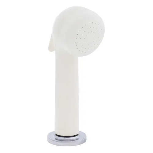 Deck-Mount Sprayer Large Warm White Sprayer No Hook, 10 ft White Rubber Hose, Low Profile Holder Deck-Mount Sprayer Large Warm White Sprayer No Hook, 10 ft White Rubber Hose, Low Profile Holder