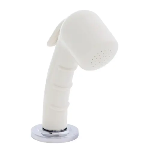 Deck-Mount Sprayer Small Warm White Sprayer No Hook, 6 ft Stainless Steel Hose, Low Profile Holder Deck-Mount Sprayer Small Warm White Sprayer No Hook, 6 ft Stainless Steel Hose, Low Profile Holder