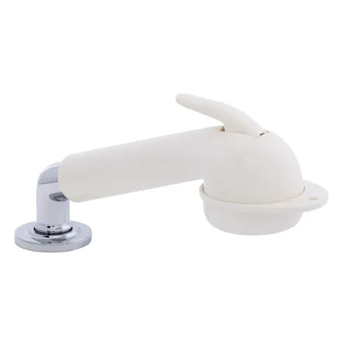 Deck-Mount Sprayer Large Warm White Sprayer w/Elbow, 10 ft White Rubber Hose, Low Profile Holder Deck-Mount Sprayer Large Warm White Sprayer w/Elbow, 10 ft White Rubber Hose, Low Profile Holder
