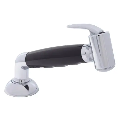Deck-Mount Sprayer Hammer-Head Black Sprayer w/Elbow, 6 ft Black Rubber Hose, Elite Holder Deck-Mount Sprayer Hammer-Head Black Sprayer w/Elbow, 6 ft Black Rubber Hose, Elite Holder